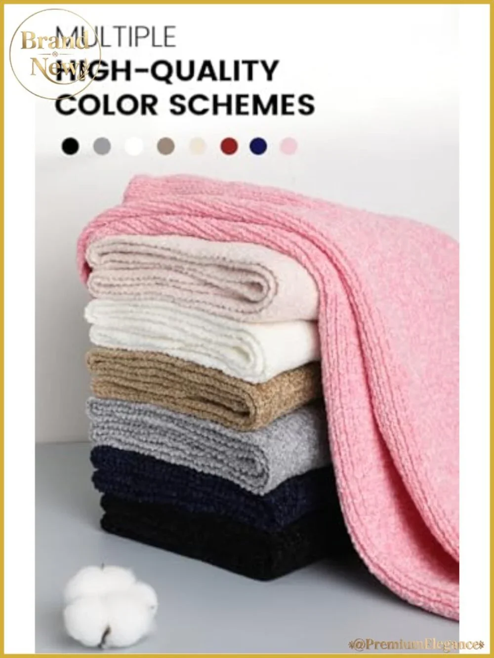 Soft Chenille Winter Scarf Warm Thick Cold Weather Wrap